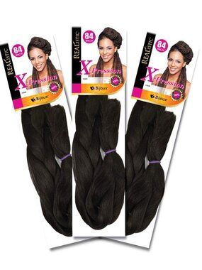 X-Pression Bijoux Realistic 84" Braiding Hair 4 Packs #2